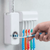 Automatic Toothpaste Dispenser With Tooth Brush Holder Wall Mount Stand