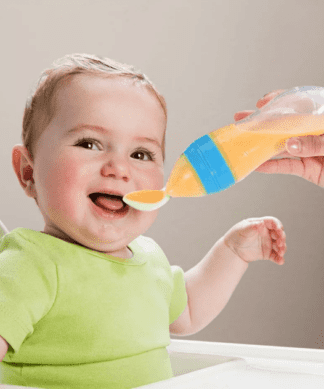 Baby Spoon Silicone Feeding Bottle